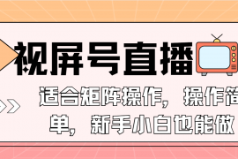 视屏号直播，适合矩阵操作，操作简单， 一部手机就能做，小白也能做