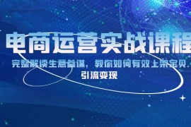 （13763期）电商运营实战课程：完整解读生意参谋，引流变现之教你如何有效上架宝贝